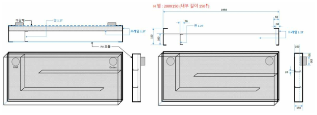 PVT 방음벽 패널 내부 구조 및 치수