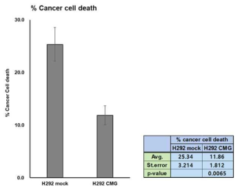 CMG 단백질 발현에 따른 면역세포에 의한 암세포 사멸 효능