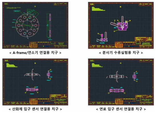 연소시험 & 수류실험용 치구 설계도면