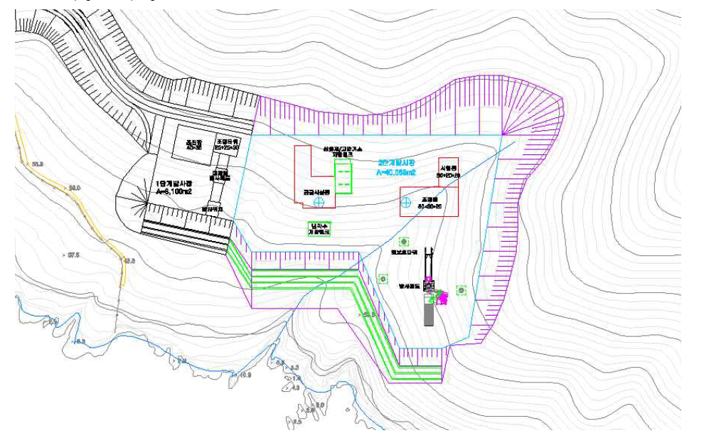 발사장 확장계획 평면도