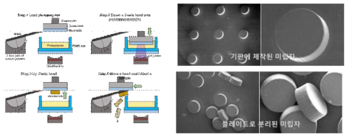 스텝앤리피트 포토리쏘공정을 이용한 미립자 양산 기술과 이를 통해 제작된 결과물