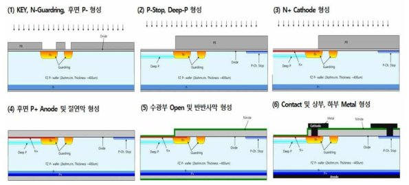 Bulk Wafer를 이용한 960nm 대역 APD 제작 공정 설계(Process Flow)