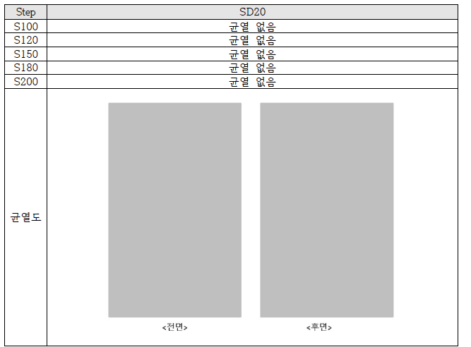 SD20 시험체 균열도