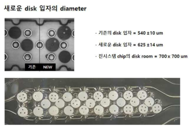 Through hole code DISK 입자 array