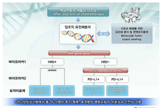 재발성 난소암에서 우산형임상시험의 모식도