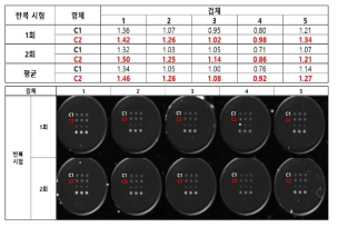 Influenza B 항체의 유의성 평가 결과