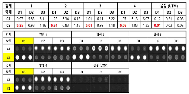 Adenovirus 유의성 평가 결과