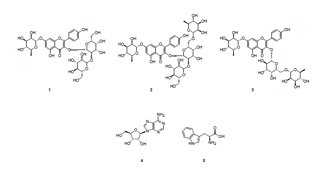Structures of isolated compounds from the seeds of L. culinaris