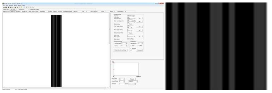 32채널 readout 2개로 구성한 64채널 detector module의 가시광 영상 획득 결과