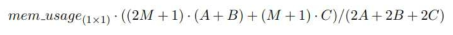 메모리 사용량 예측 식