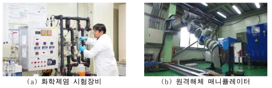 한국원자력연구원 해체기술 연구 분야 주요 시설장비