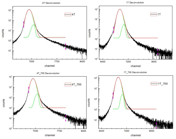 The deconvolution of SUS316L spectra using ORIGIN8