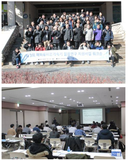 제 3회 전체 워크숍을 2017년 2월 14일-16일 하이원 리조트에서 개최하였다