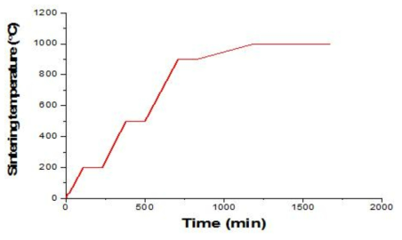 2차 Sintering 온도 설정 조건