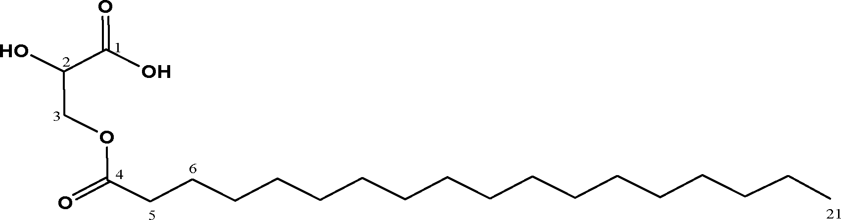 2-hydroxy-3-(stearoyloxy)propanoic acid의 화학구조