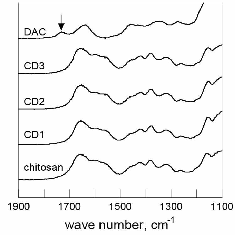 DAC，키 토 산 ，이 대 의 FTIR 분석