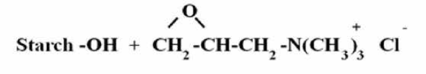 Molecular structure of aminated starch