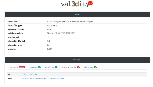 3D 기하정보 유효성검사:val3dity 검증