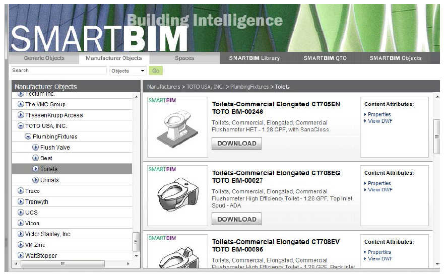 BIM 라이브러리 DB(예시)