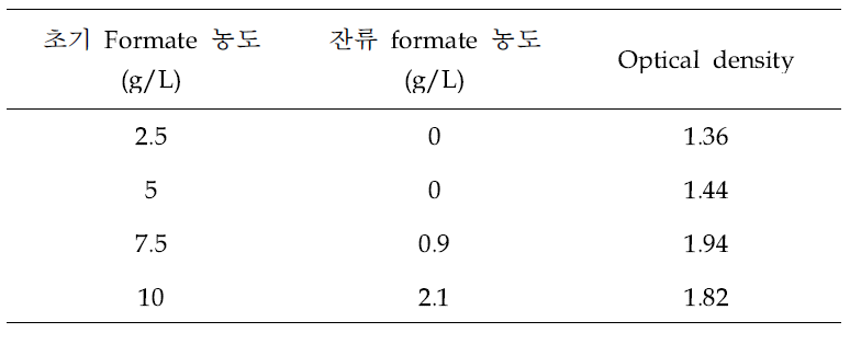 Flask cultures of wild-type R. eutropha NCIMB11599 using formate as a sole carbon source