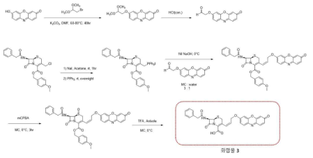 Resorufin conjugated betalactam 형광체 합성(3)