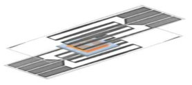 Dual heater의 구조 및 PCR chip의 3차원적 위치
