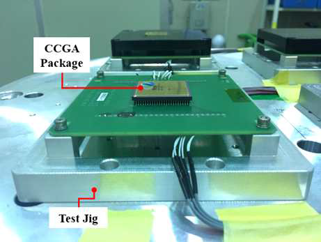 Random Vibration Fatigue Test Set-up of PCB Specimen with CCGA Package