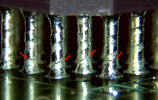 Representative Optical Micrograph of CCGA Solder Joints