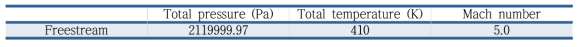 Freestream pressure inlet 경계조건, NPARC