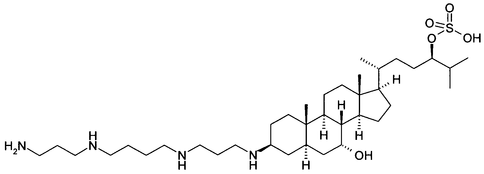 PTP1B 타겟 Trodusquemine 화학구조