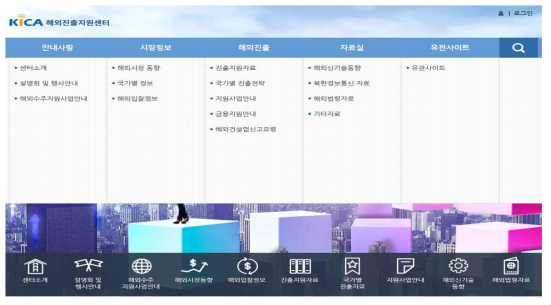 정보통신공사협회 ‘해외진출 지원센터’ 홈페이지