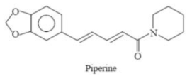롱페퍼의 주요성분인 Piperine의 구조식