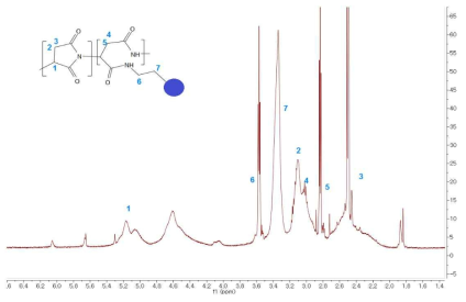 Polyaspartamide의 1H-NMR spectrum