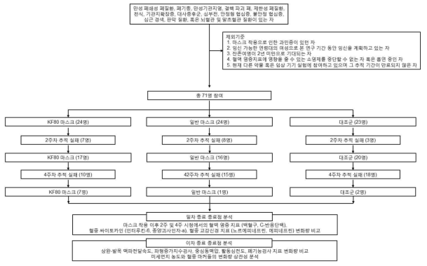 보건용 마스크 효용성 평가 연구의 흐름