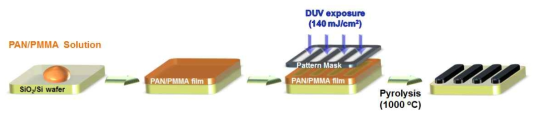 DUV 리소그래피와 탄화를 이용한 PAN 미세패턴의 제작