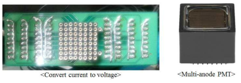 current to voltage 변환 board와 MAPMT