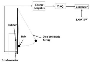 Experimental setup for pendulum test