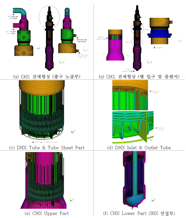 CHX 부위별 3D 유한요소 모델