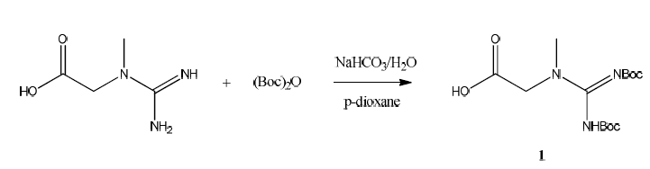 (Boc)2O를 이용한 크레아틴의 보호그룹 첨가실험