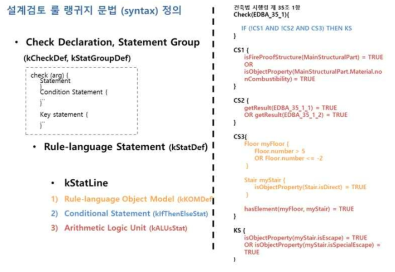 설계검토 룰 랭귀지 문법 정의 및 세부 내용 예시