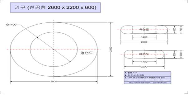 도너츠형 기낭 1차 설계 도면