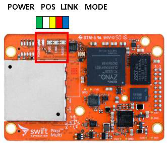 RTK GPS 모듈 LED 상태 표시