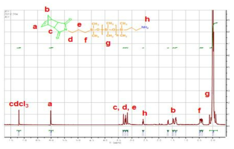 NMR data ( NB-PDMS-Amine )