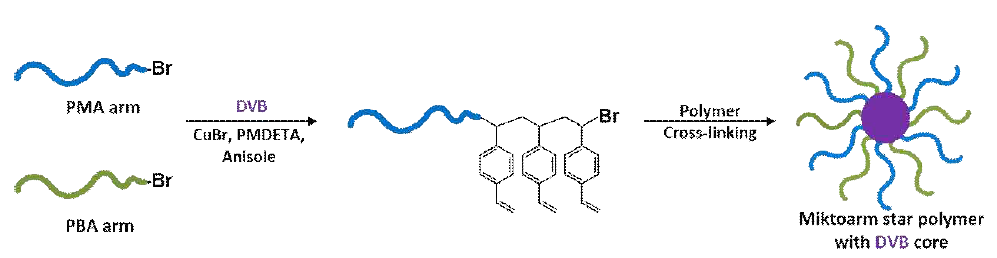 DVB core mikto arm 성형 공중합체 합성