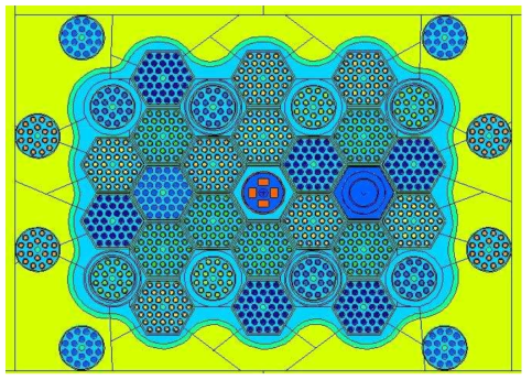 ARAA 조사시험 해석에서 사용된 하나로 노심 평면모델