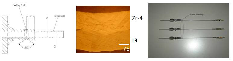 Zir-4 to Ta 이종 재료의 용접
