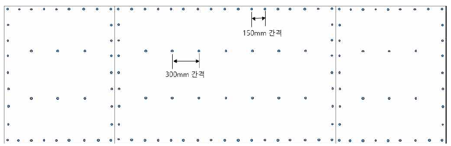 다중접합 CLT 밑면의 합판 배열 및 못박기