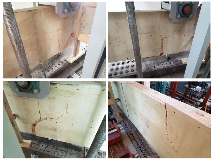 바닥용 CLT 수평격막 부재의 수평전단저항시험에서의 파괴 형태
