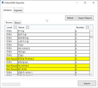 Validator Room Schedule 검증 화면