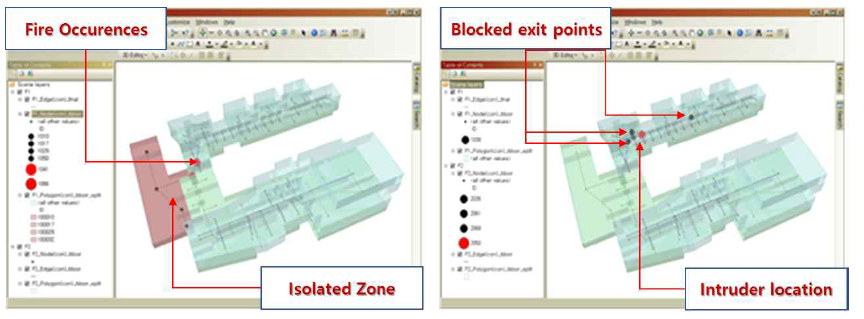 Isolated zone application for a fire incident